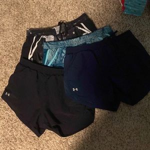 4 pairs of under armour shorts